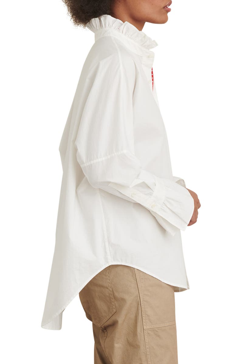 Alex Mill Ruffle Button-Up Shirt, Alternate, color,