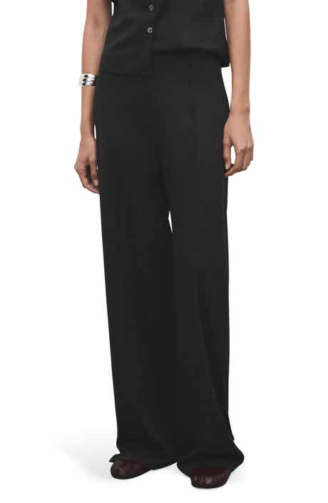 MANGO Pull-On Straight Leg Pants