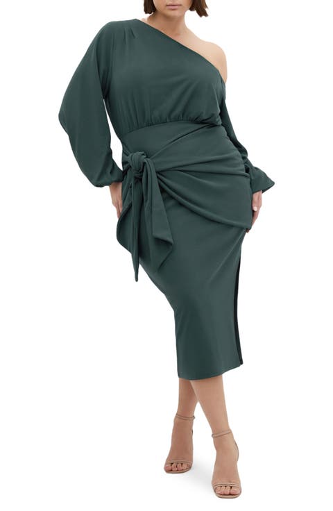 Alysia Long Sleeve Midi Dress (Plus)