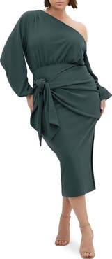 City Chic Alysia Long Sleeve Midi Dress