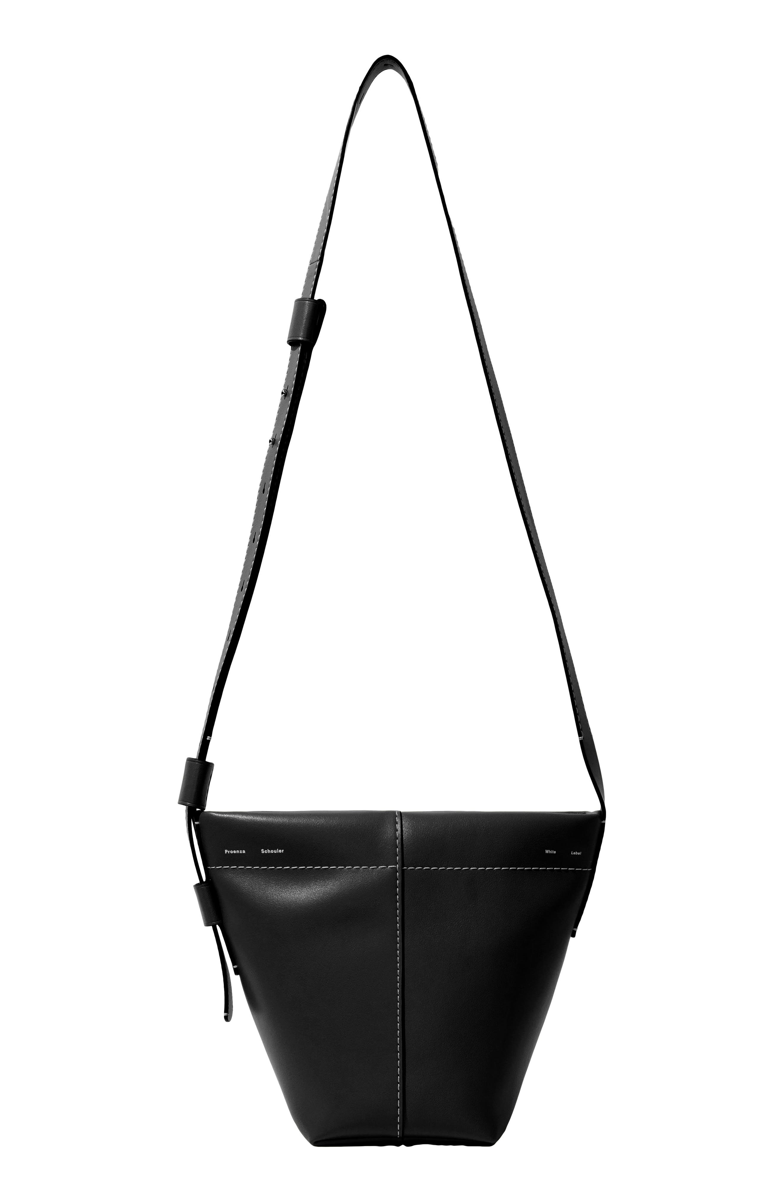 Proenza Schouler White Label Mini Barrow Calfskin Leather Bucket Bag, Main, color, 
