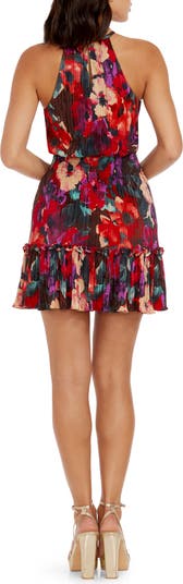 Kenley Metalllic Floral Minidress