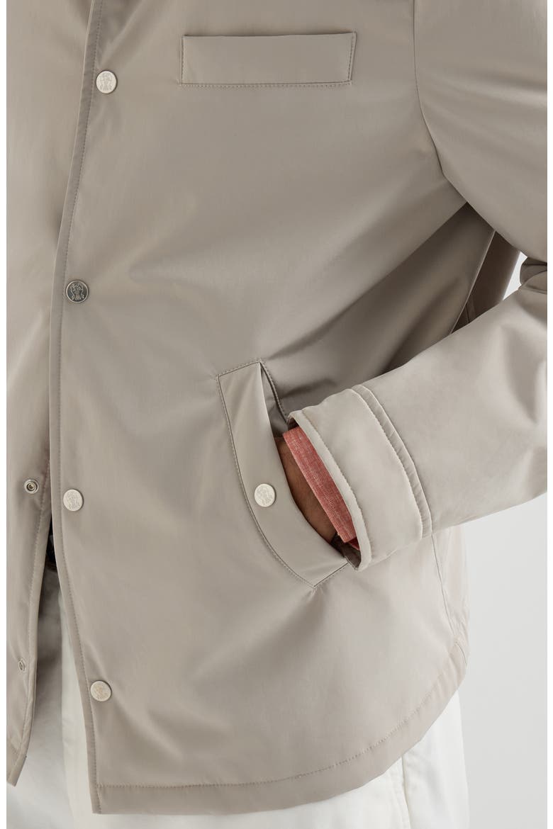 Bonded nylon outerwear jacket, Alternate, color, Dove Grey