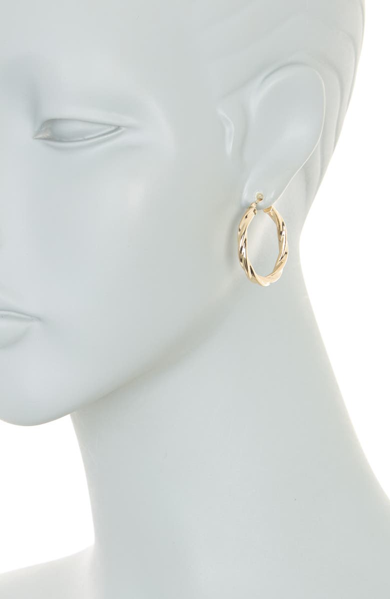 Bony Levy 14K Yellow Gold Twisted Hoop Earrings, Alternate, color, 