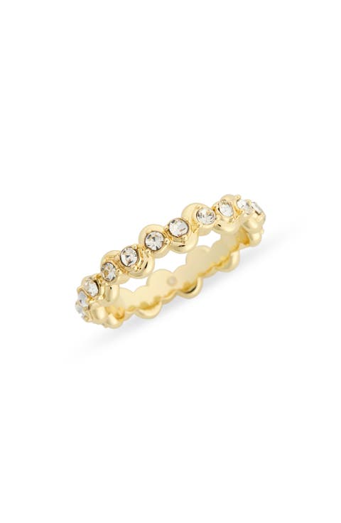 Crystal Wave Band Ring
