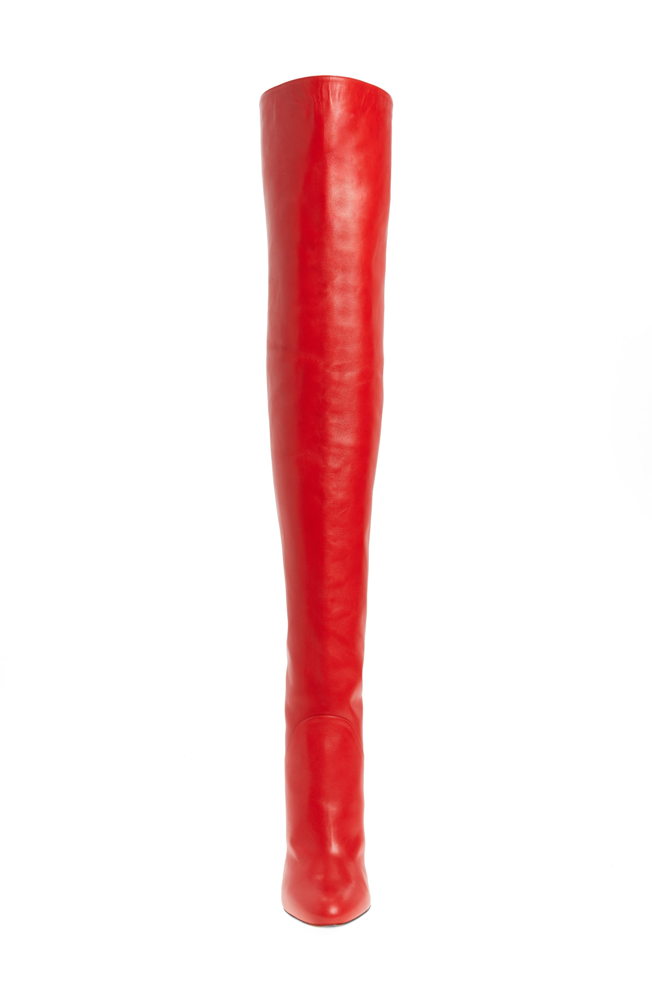 Over the Knee Boot, Alternate, color, RED LEATHER