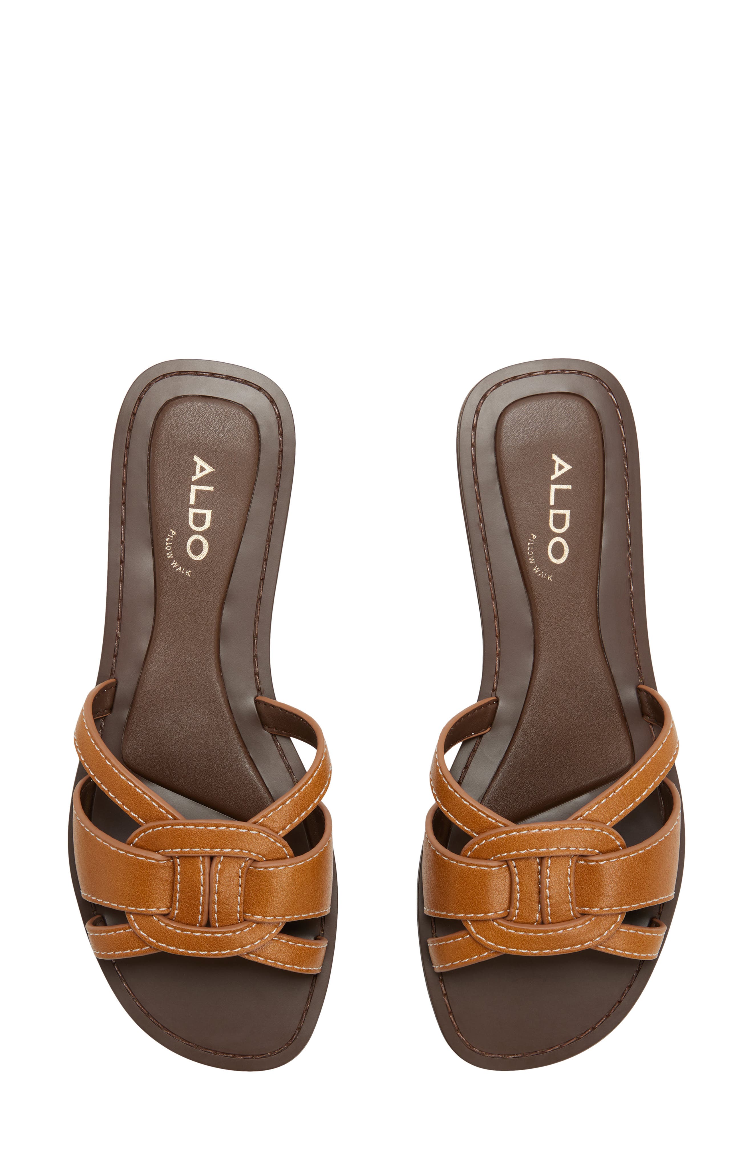 Rosmary Slide Sandal, Alternate, color, COGNAC