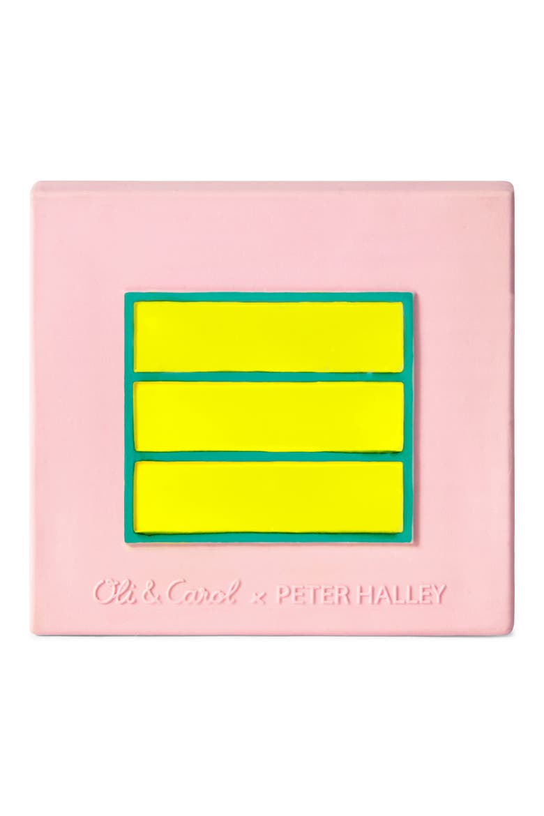 Peter Halley Teether Block, Main, color, PINK