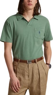 Polo Ralph Lauren Johnny Collar Cotton & Linen Pocket Polo