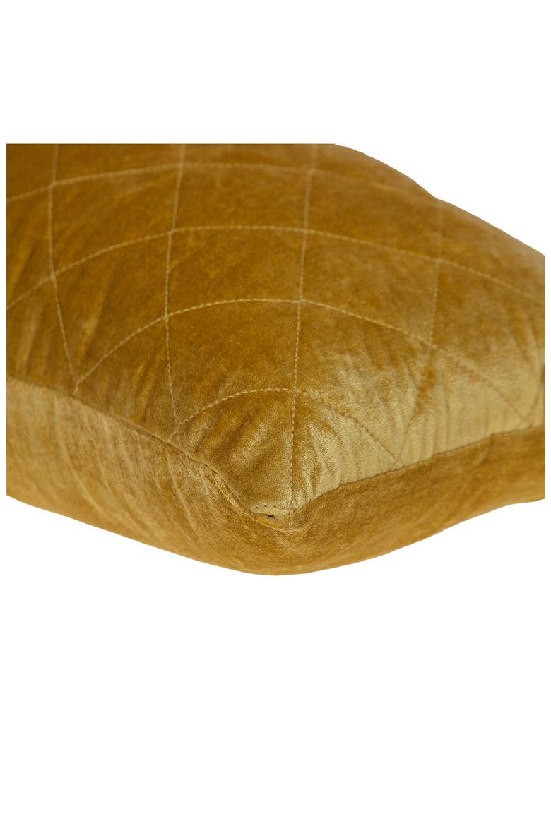 Milo Quilted Throw Pillow, Alternate, color, YELLOW