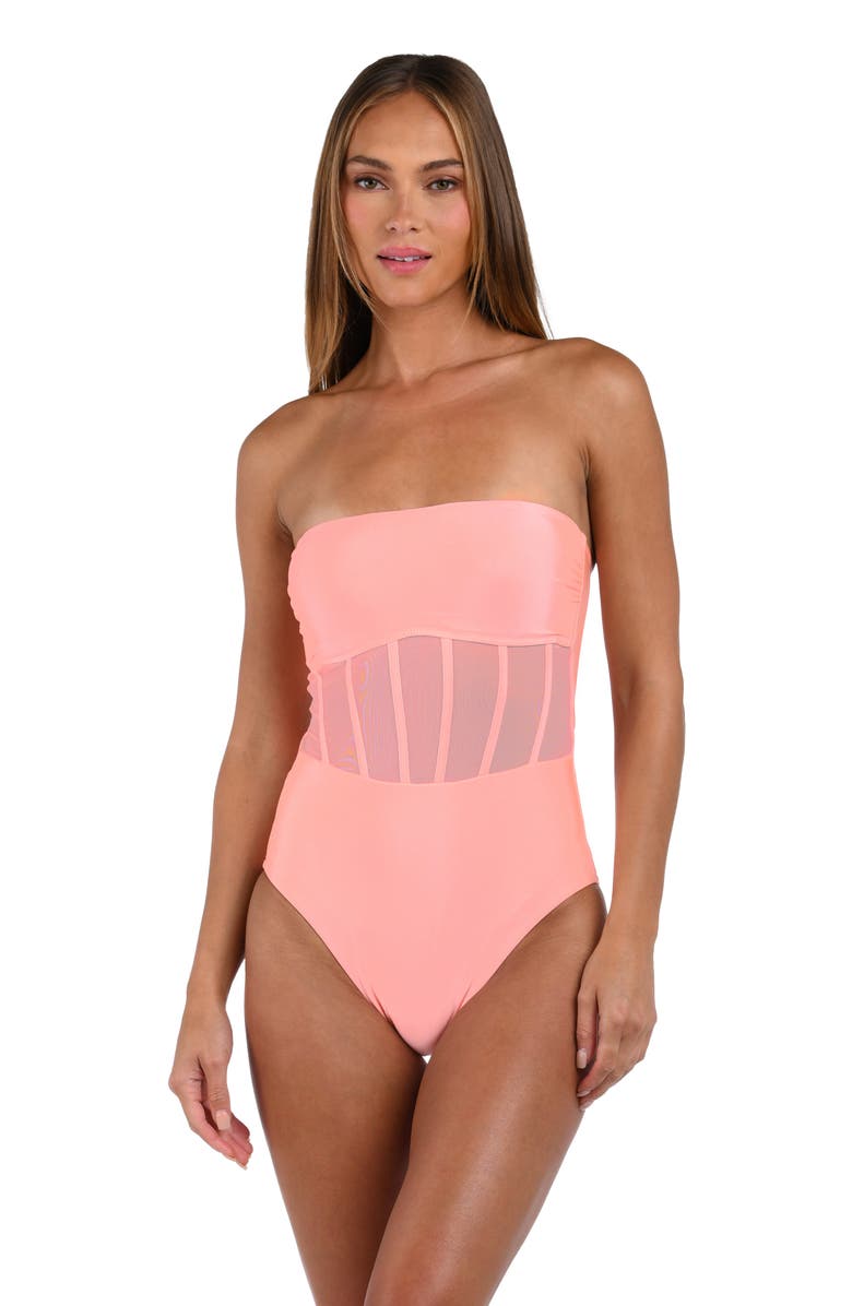 Sunshine 79 Bandeau One-Piece Swimsuit, Alternate, color, Blossom