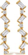 Haus of Brilliance 14K Yellow Gold 1/2 Cttw Diamond Zig Zag Drop Earrings