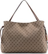 MANGO Jacquard Faux Leather Bucket Bag