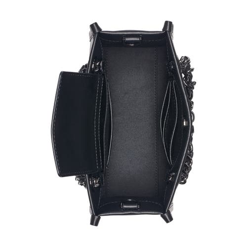 Karl Lagerfeld Savoie Small Leather Crossbody In Black