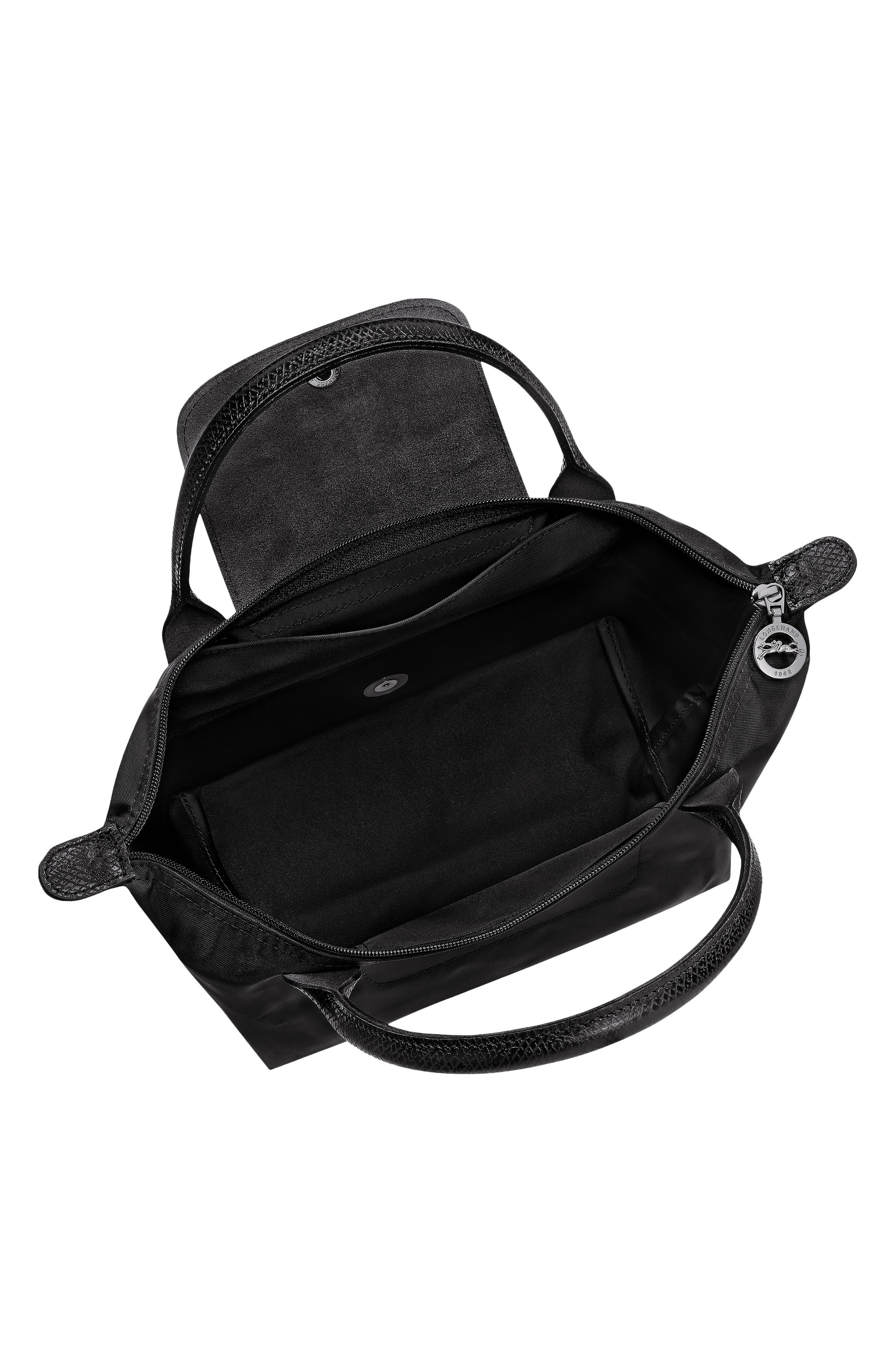 Small Le Pliage One Top Handle Bag, Alternate, color, BLACK