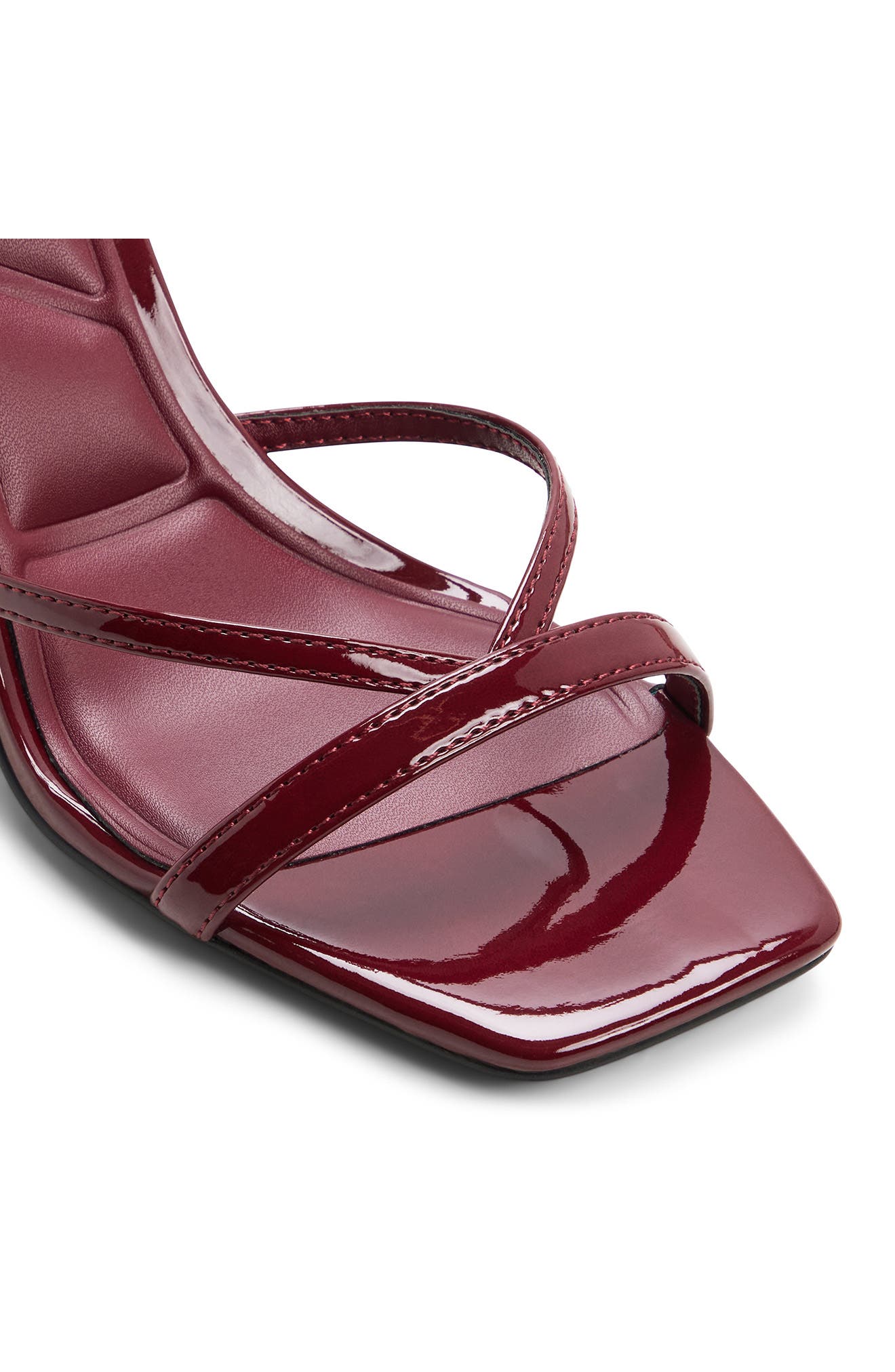 Stellare Ankle Strap Sandal, Alternate, color, DARK RED