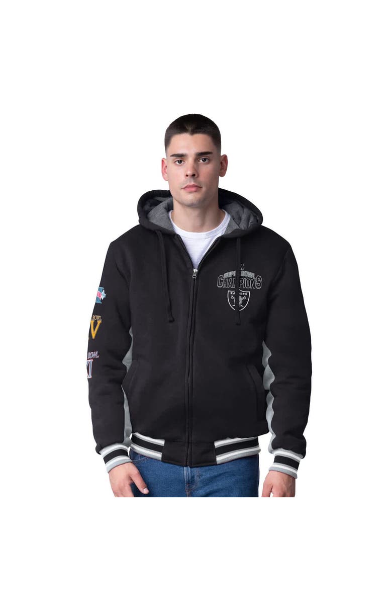 G-III Extreme Men's G-III Extreme Black Las Vegas Raiders No Huddle Commemorative Full-Zip Hoodie Jacket, Main, color, Black