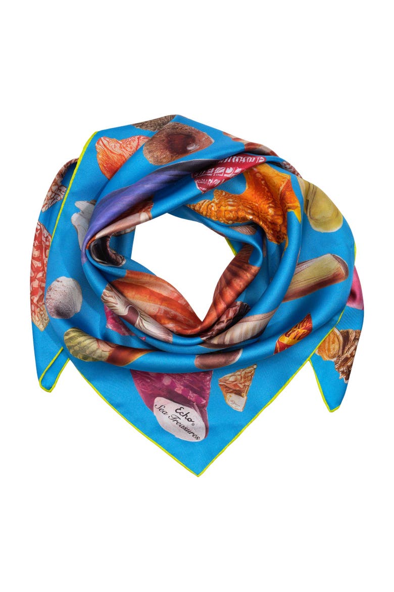 Sea Treasures Scarf, Alternate, color, hawaiian ocean