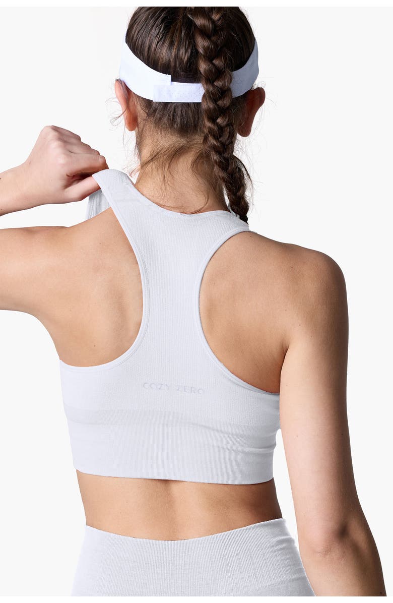 COZY ZERO Women's Tech Merino Mid-Support Sports Bra, Alternate, color, White