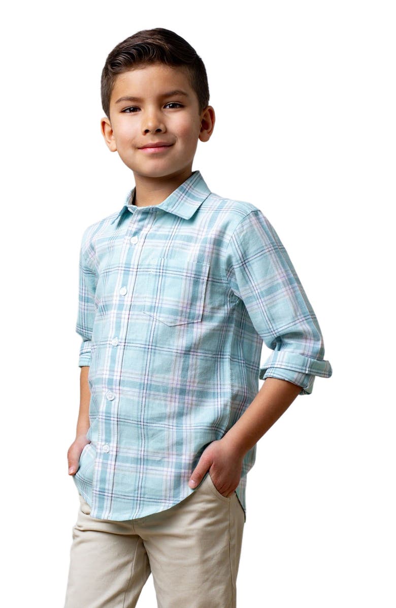 Hope & Henry Boys' Long Sleeve Linen Button Down Shirt, Kids, Alternate, color, 