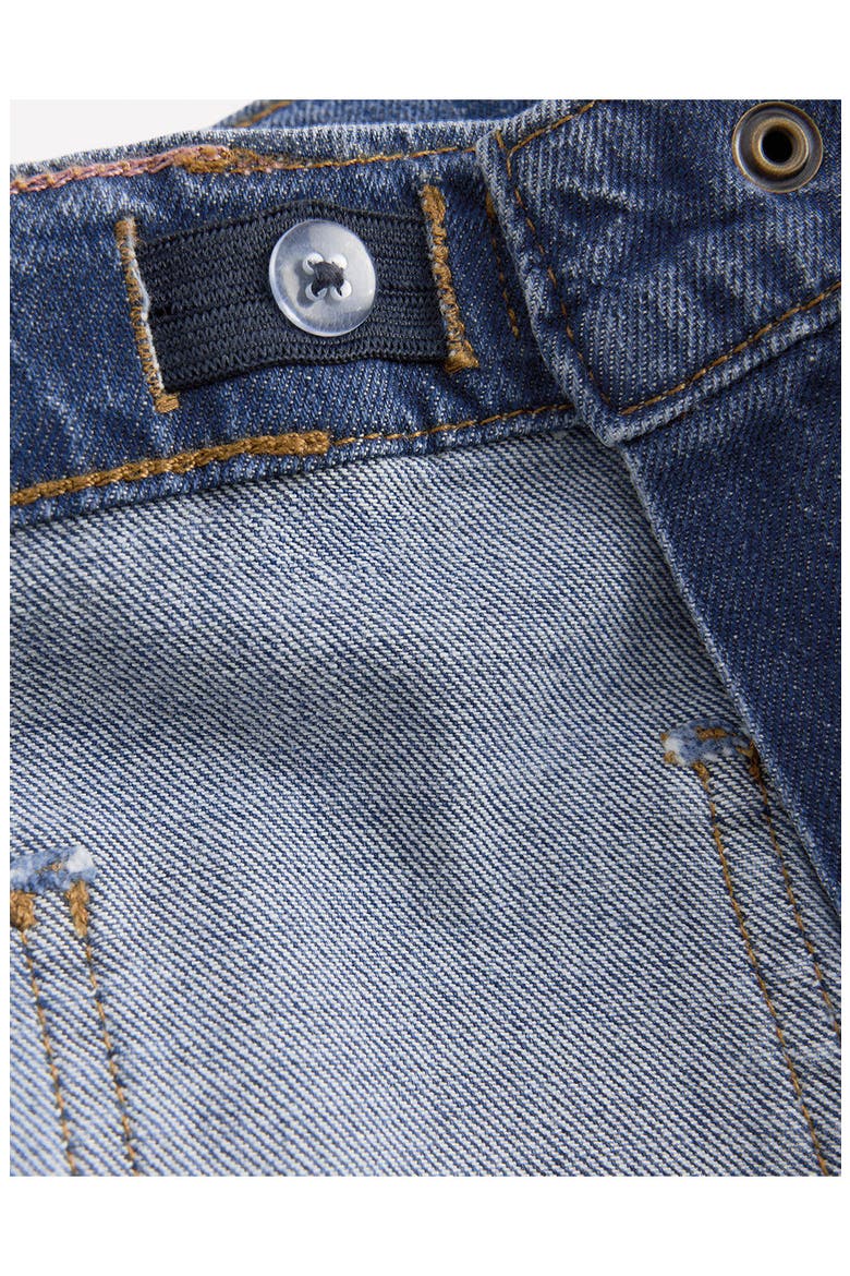 Kids' Patch Pocket Embroidered Straight Leg Jeans, Alternate, color, DENIM EMBROIDERY