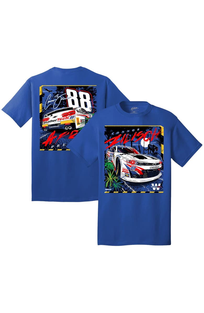 JR MOTORSPORTS OFFICIAL TEAM APPAREL Men's JR Motorsports Official Team Apparel Royal Connor Zilisch WeatherTech Car T-Shirt, Main, color, Royal