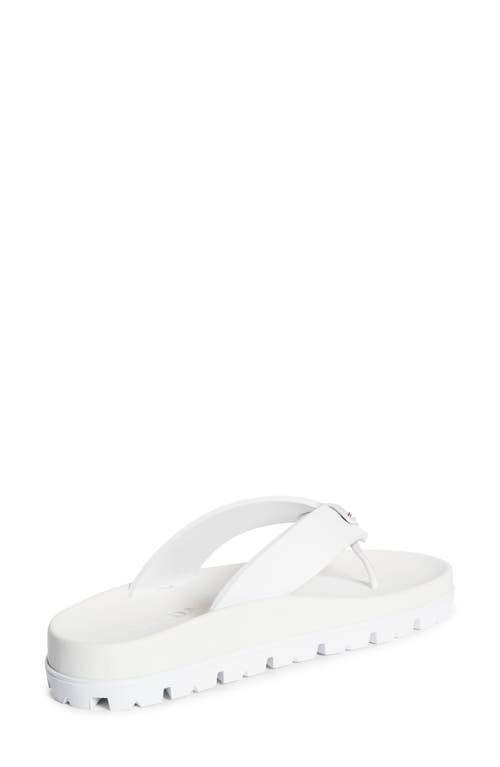 Shop Prada Lug Sole Flip Flop In Bianco