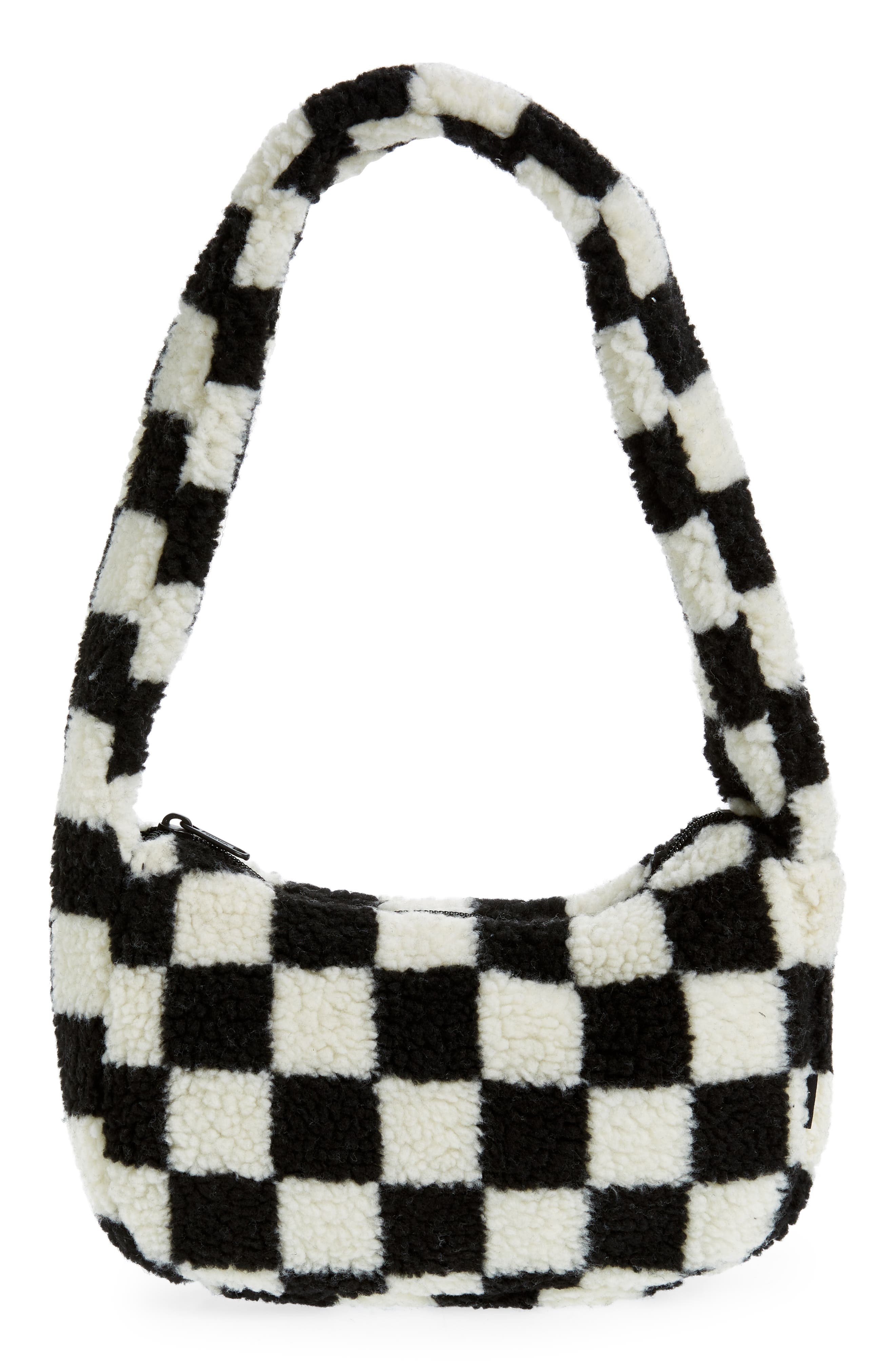 Vans Half Pipe High Pile Fleece Checker Shoulder Bag, Main, color, 