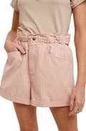 WISHLIST Paperbag Waist Twill Shorts