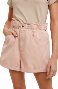WISHLIST Paperbag Waist Twill Shorts