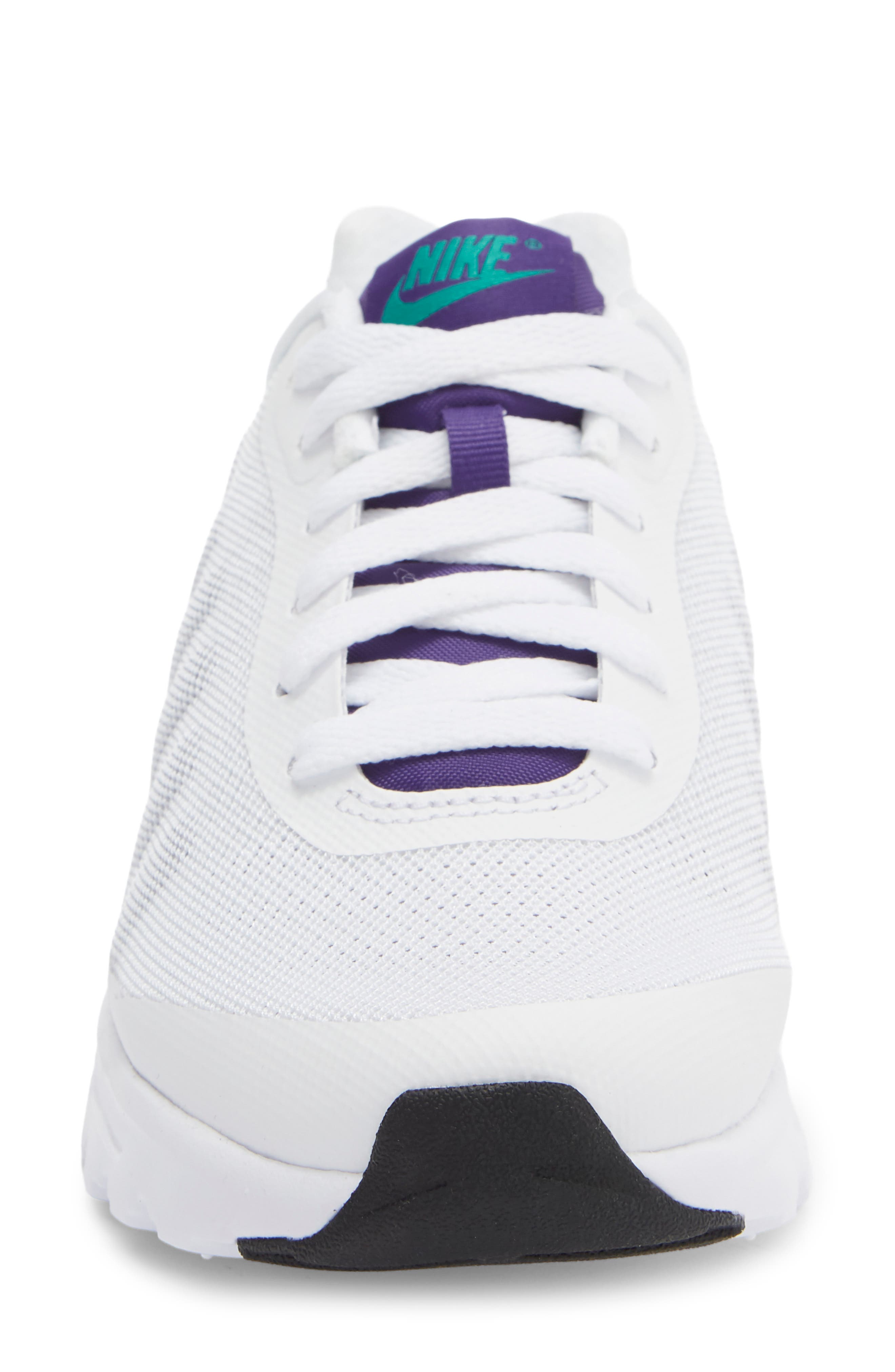 Air Max Invigor Sneaker, Alternate, color, WHITE/ PURPLE/ WOLF GREY