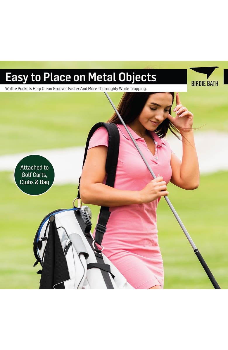 Birdie Bath Magnetic Golf Towel, Alternate, color, Black