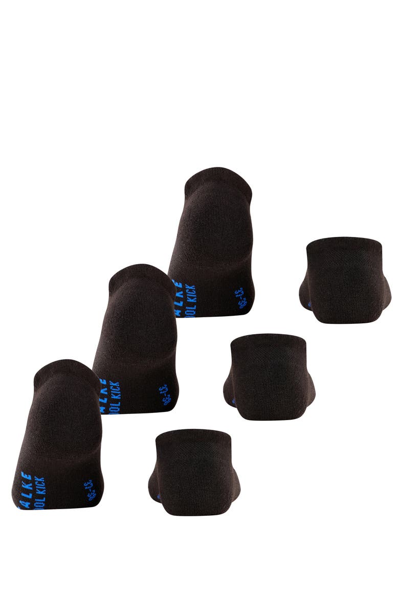 Falke Cool Kick 3-Pack Sneaker Socks, Alternate, color, Black