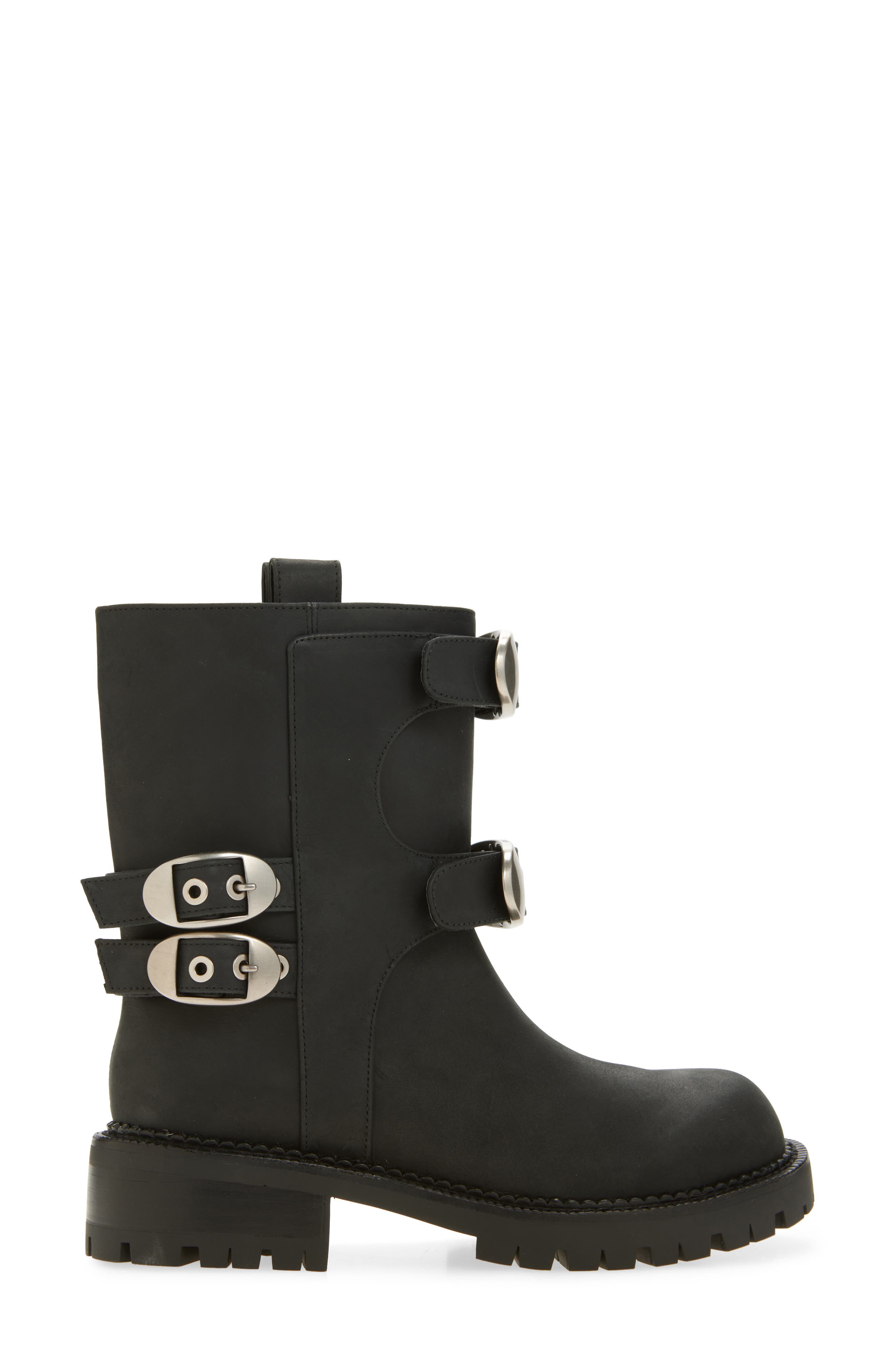 Marc Jacobs The Kiki Buckle Moto Boot, Alternate, color, Black