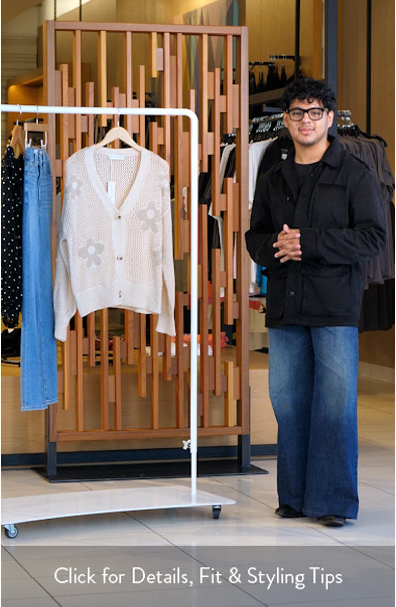 Winslow Open Knit Flower Cardigan, sales video thumbnail