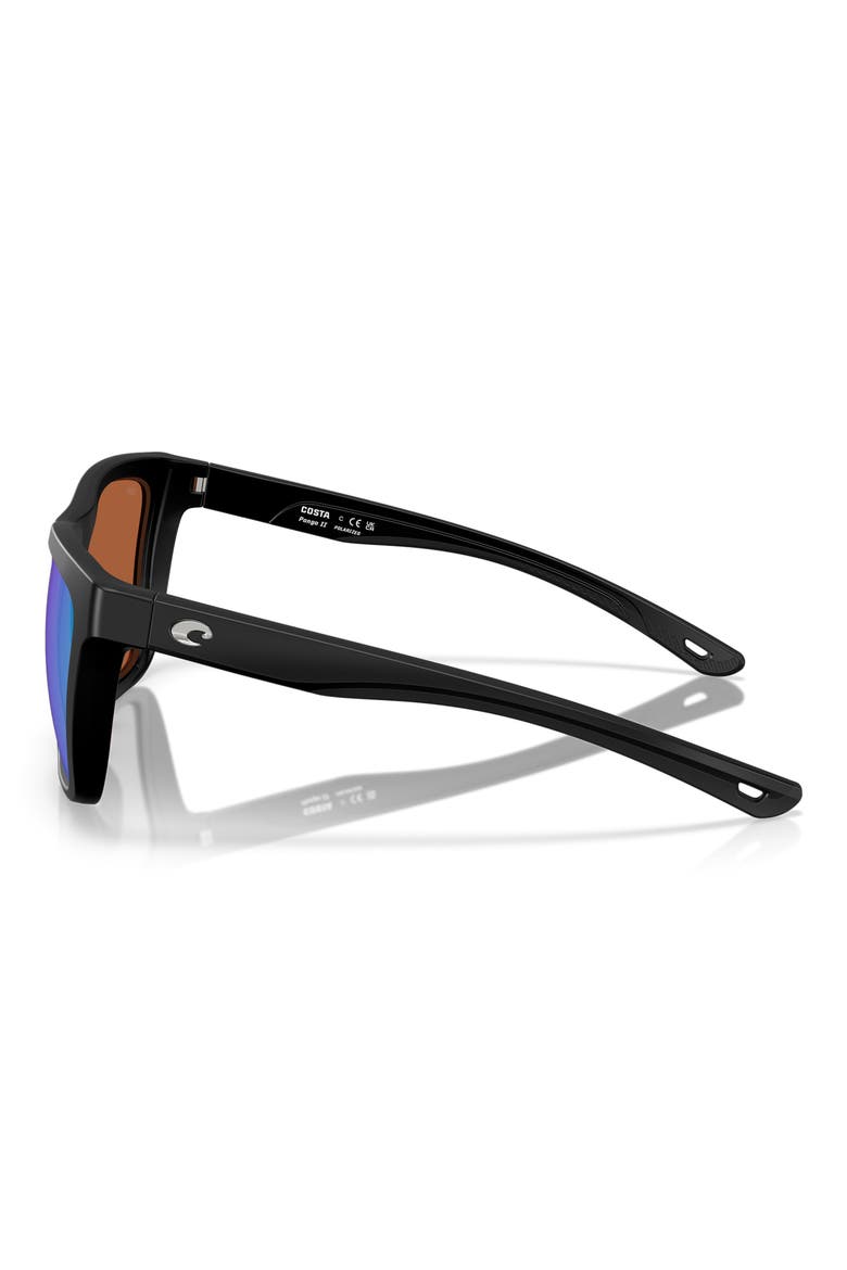 Panga II 57mm Sunglasses, Alternate, color, MATTE BLACK / GREEN