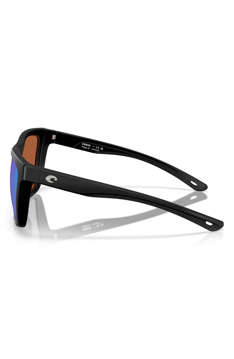 Costa Del Mar Panga II 57mm Sunglasses, Alternate, color, Matte Black / Green