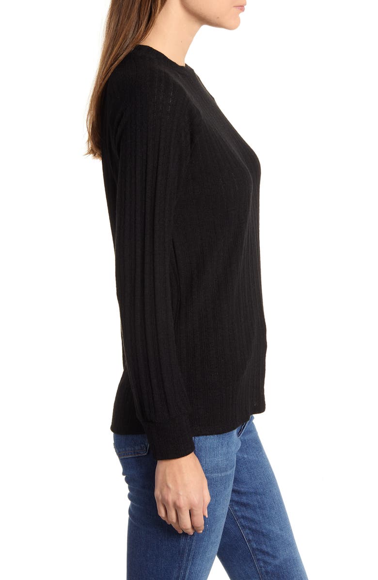 Loveappella Ribbed Long Sleeve Top, Alternate, color, 