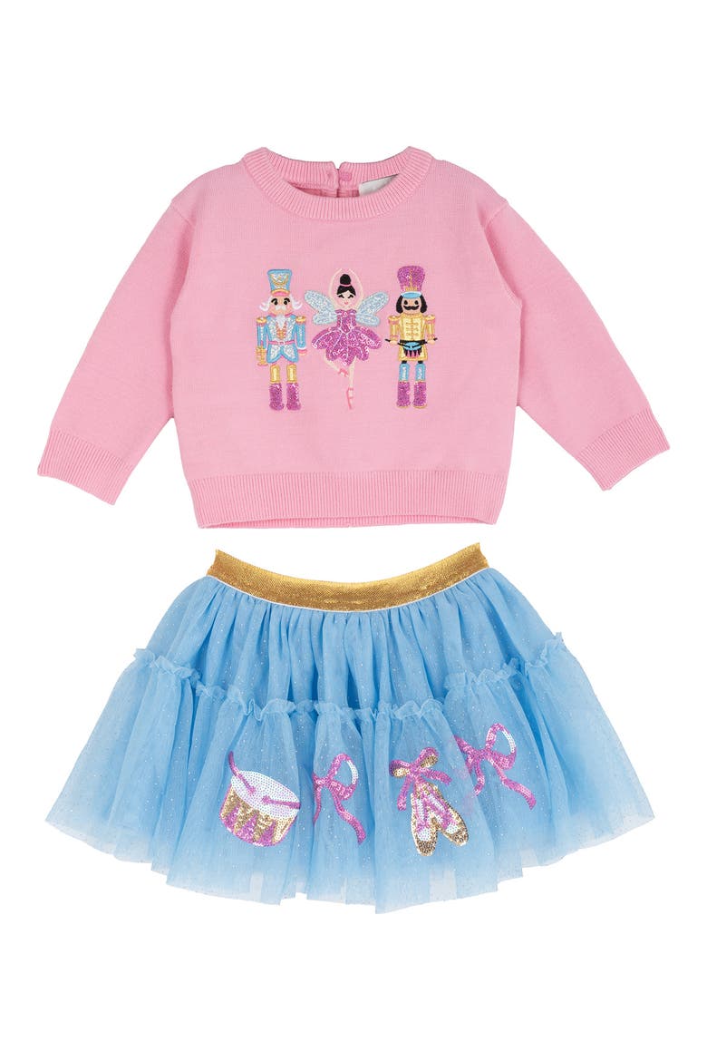 Nutcracker Tutu Sweater & Skirt Set, Main, color, PINK