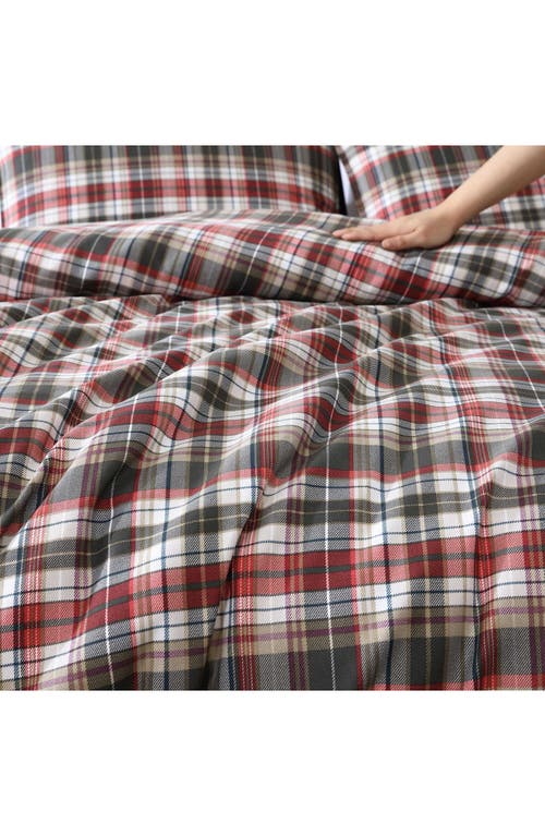 Eddie Bauer Astoria Plaid Reversible Duvet Cover Set In Red Multi