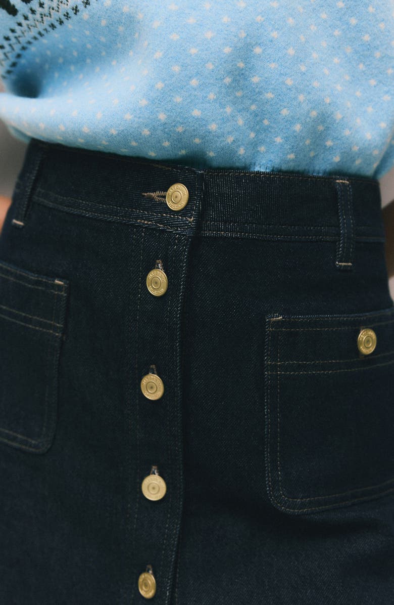 NEXT Patch Pocket Denim Miniskirt, Alternate, color, Blue
