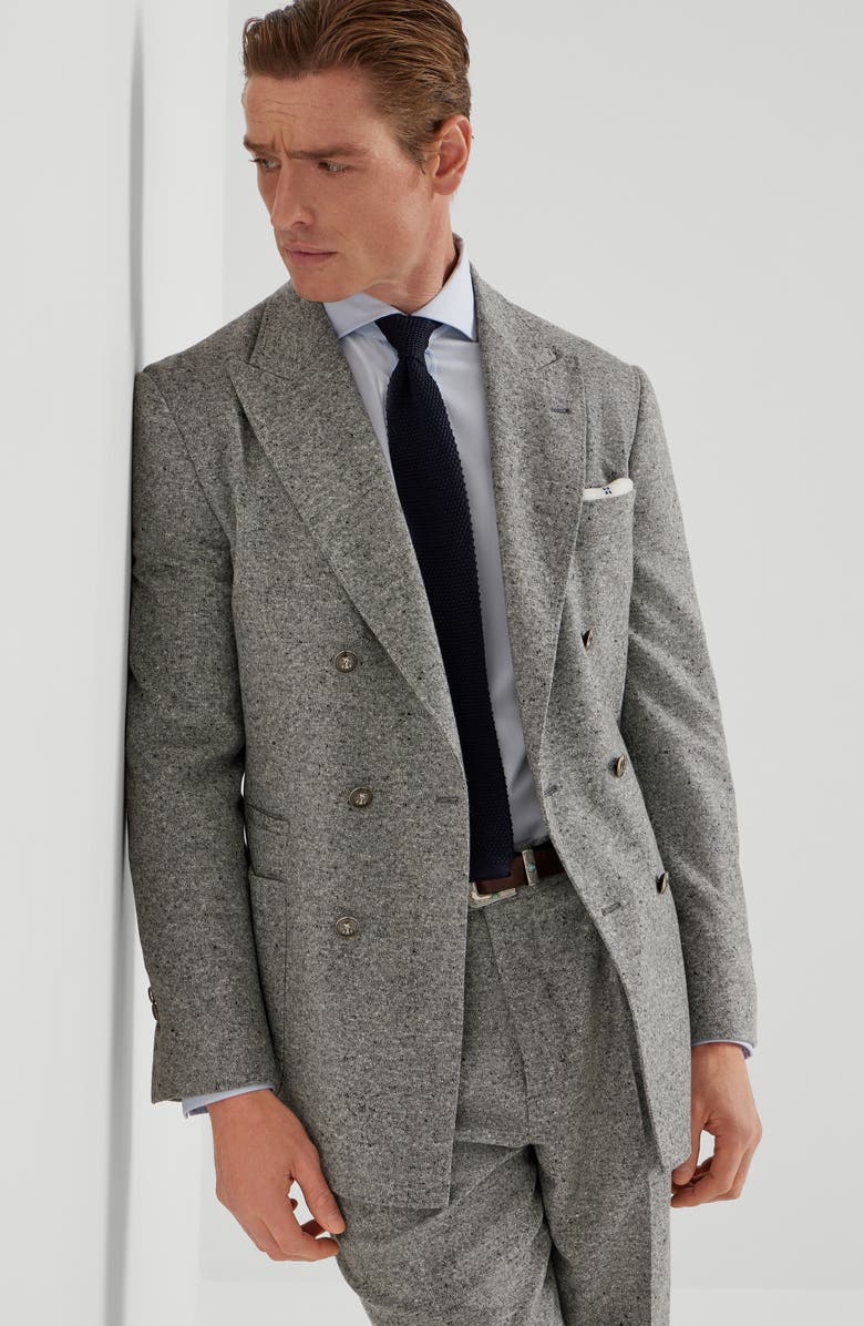 Brunello Cucinelli Spread collar shirt, Alternate, color, Azure