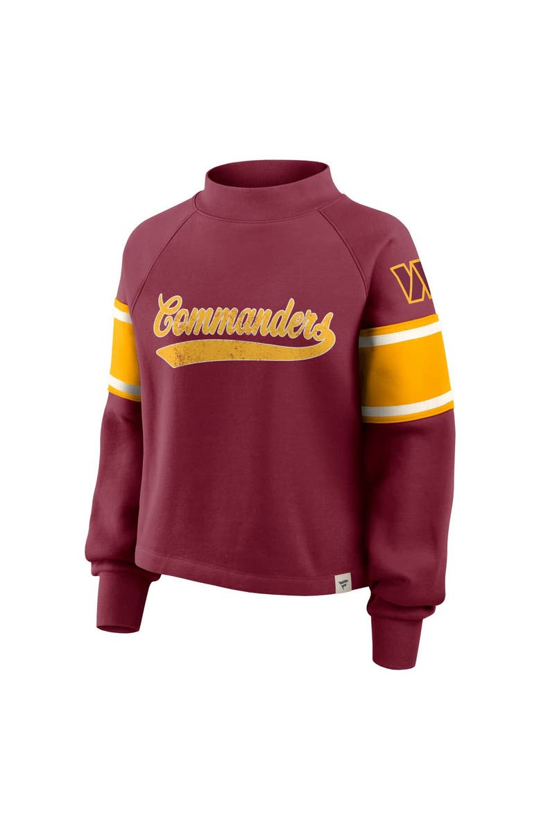 FANATICS Women's Fanatics Burgundy Washington Commanders Oversized Hometown Toss Sweep Mock Neck Pullover, Alternate, color, Burgundy