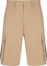 Balmain Cotton canvas cargo Bermuda shorts