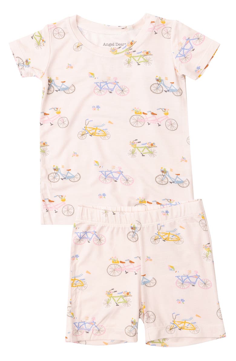 Angel Dear Pink Bikes Print Lounge Wear Set, Main, color,
