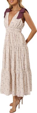 Petal & Pup Adeline Print Tie Strap Maxi Dress