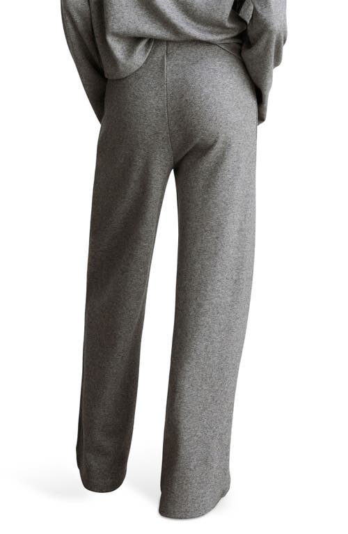 Shop Mango Wide Leg Knit Pants In Grey
