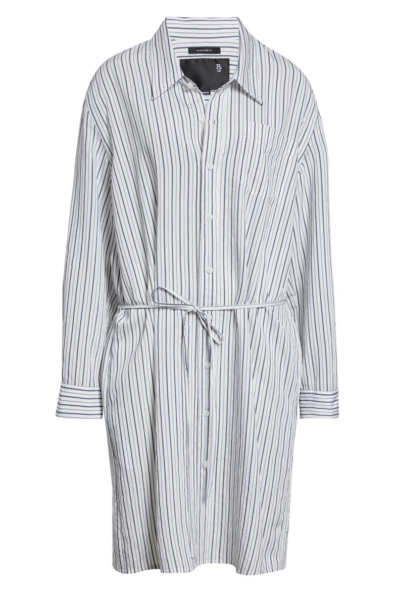 Stripe Drop Neck Shirtdress, Alternate, color, BLUE MULTI STRIPE