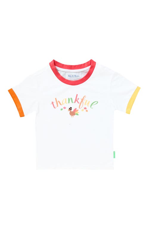 Bits & Bows Thankful Thanksgiving T-shirt In White