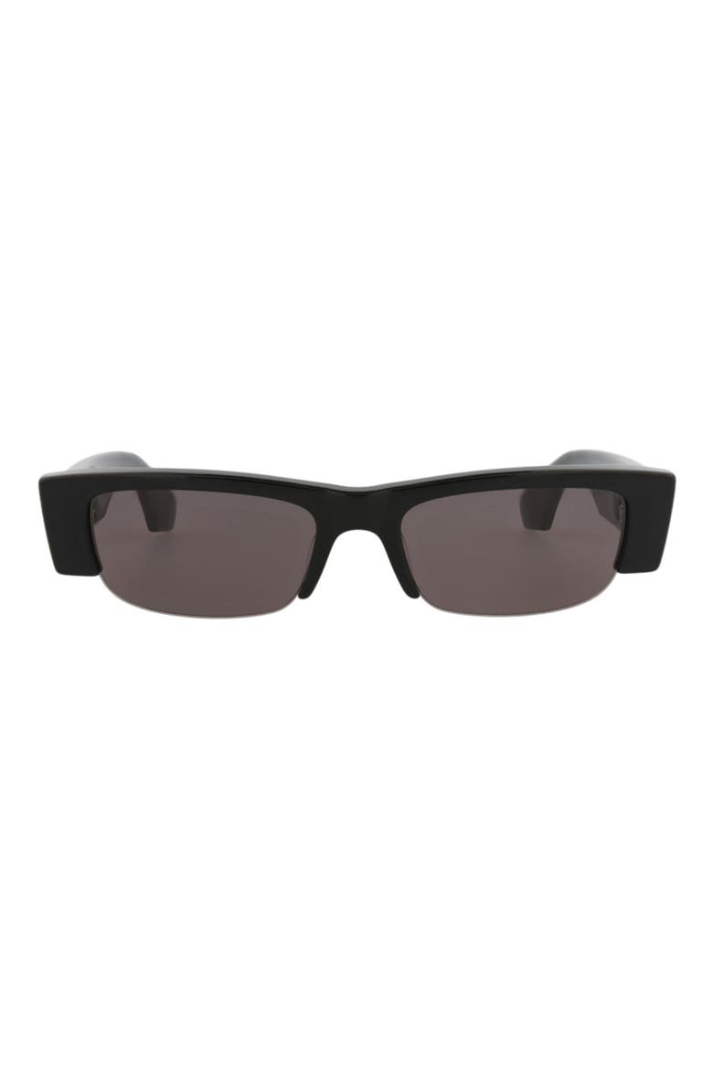 54mm Half Rim Sunglasses, Main, color, BLACK BLACK GREY